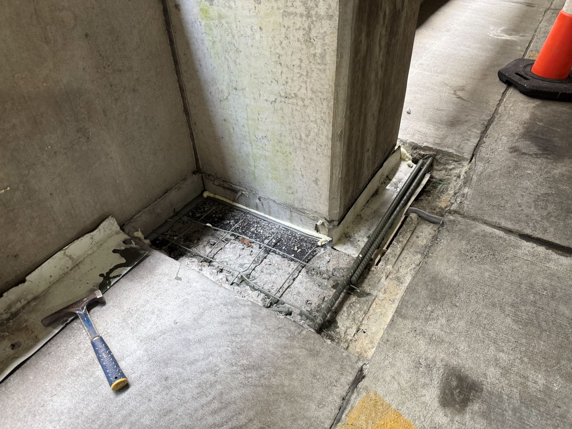 Parking deck repairs station